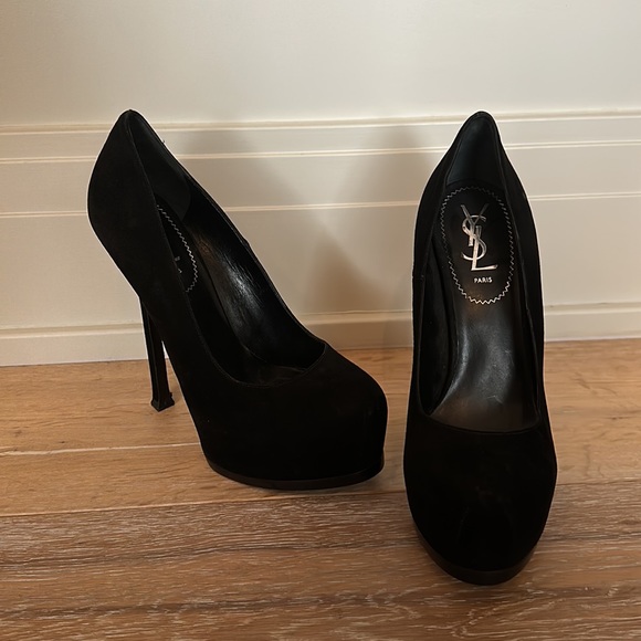EUC YSL platform heels- black suede- size 38 - Picture 3 of 17